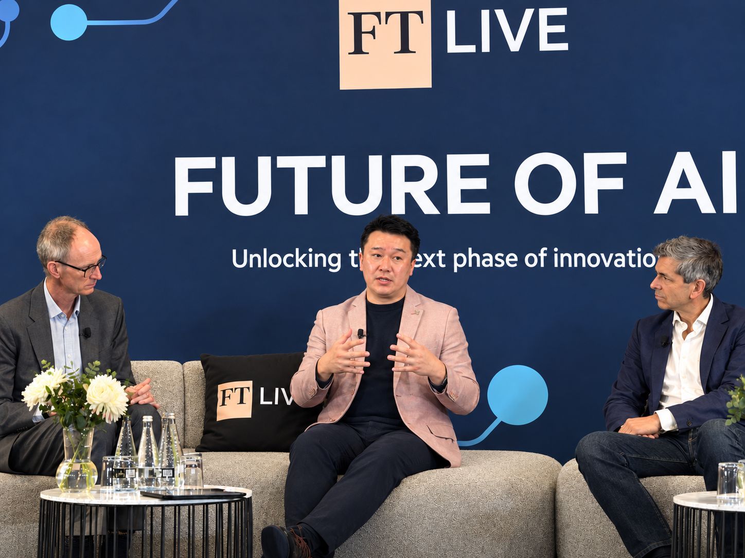 Ian Cheng on stage at FT Live Future of AI, 2025
